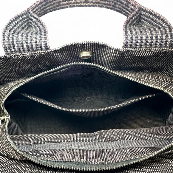 HERMES Canvas Herline PM Tote Grey - w Silver Lock (no key) - Picture 5 of 15